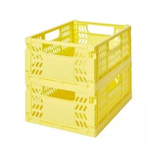 Set of 2 Foldable and stackable storage bins/storage box container NEW